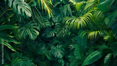 tropical green leaves rainforest leaf