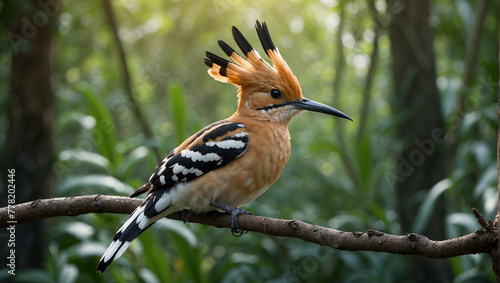 hoopoe bird in the jungle 