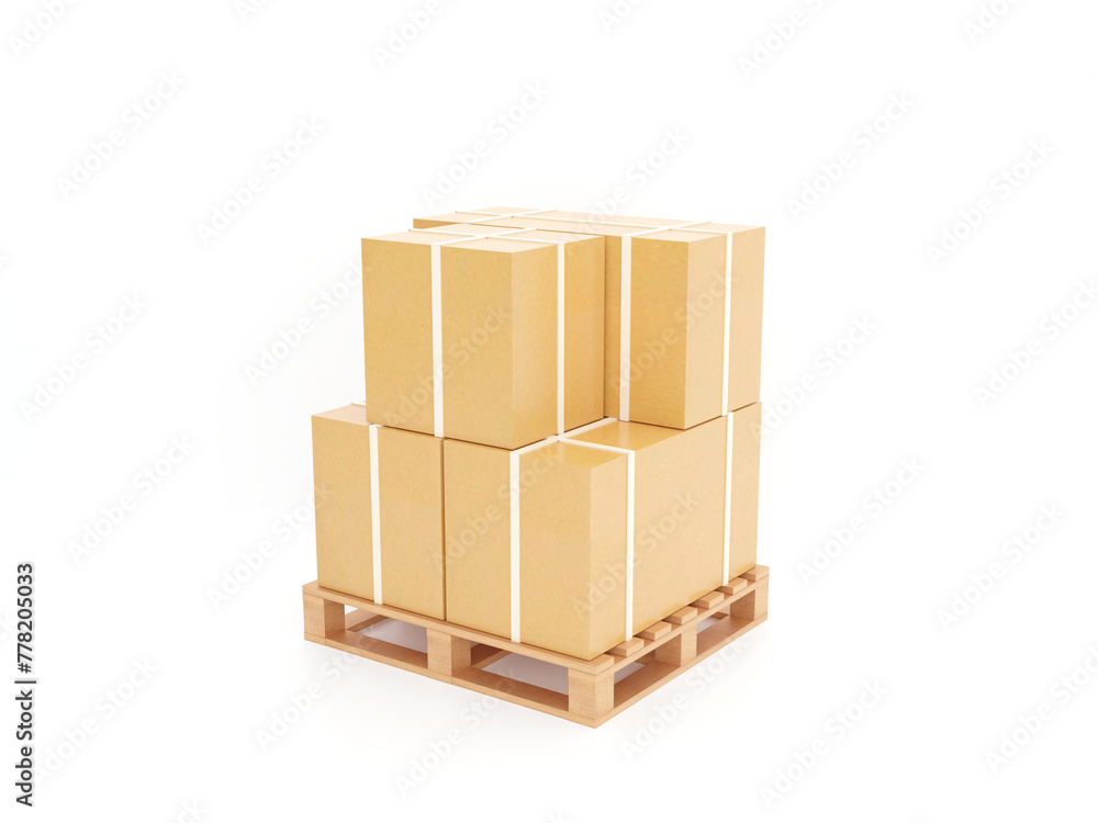cardboard boxes on a white background cardboard boxes on a white background