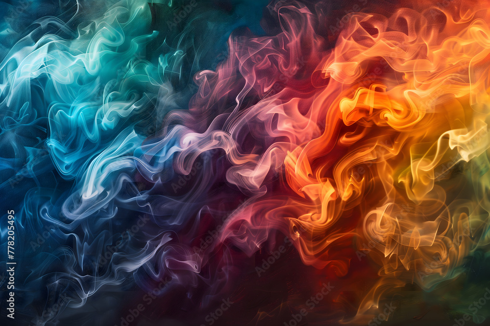Smoke in different vibrant neon colors