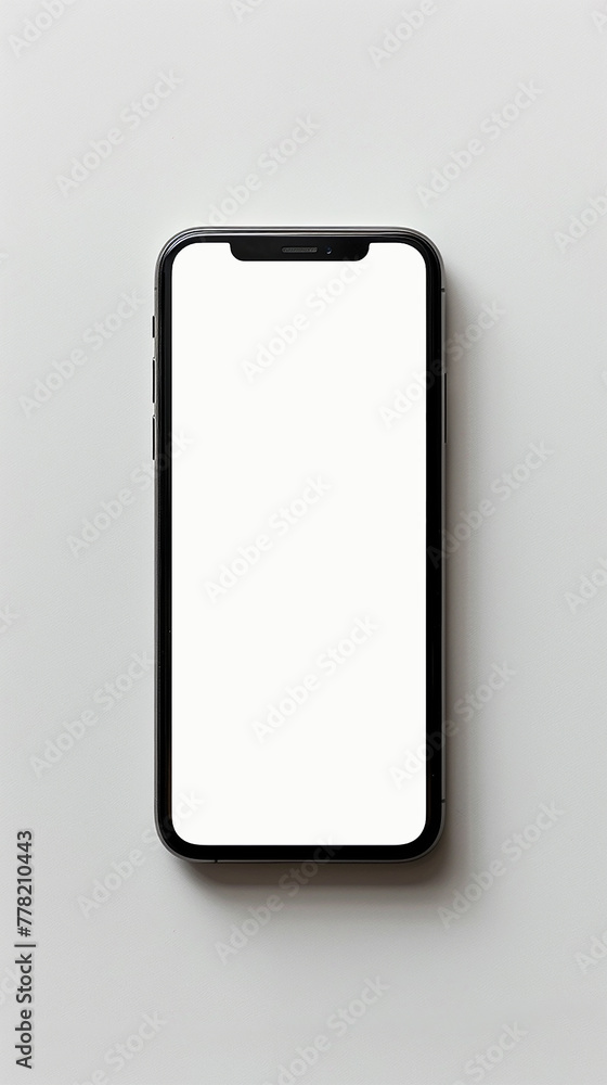 Photoshop template mockup white field in a smartphone Photoshop template mockup white field in a smartphone
