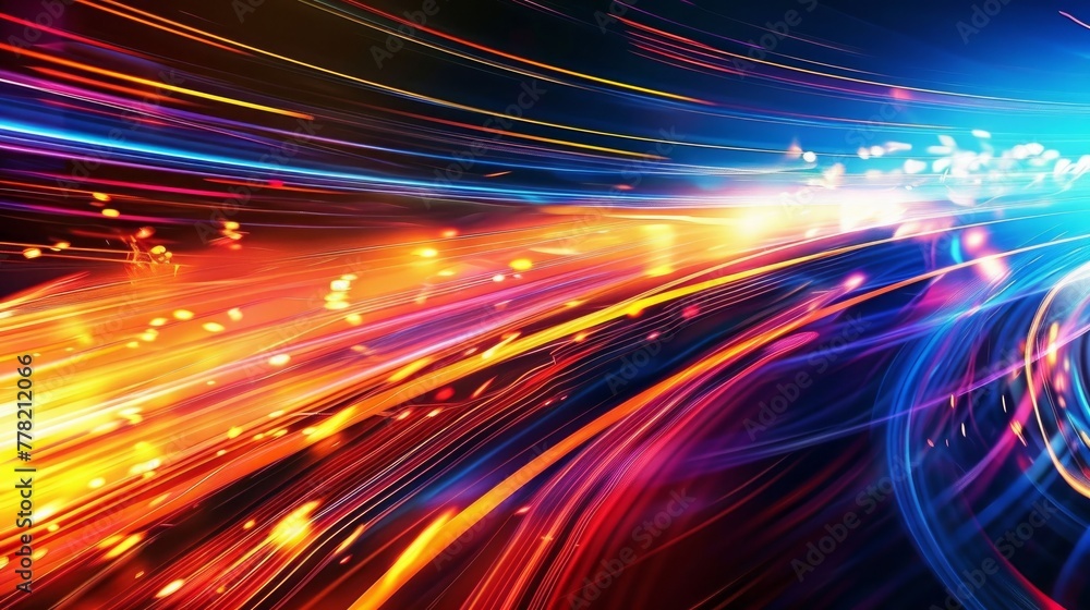 A dynamic abstract background featuring high-speed light effects A dynamic abstract background featuring high-speed light effects