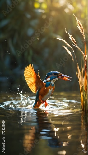 Kingfisher on the lake