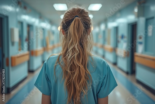 Mental Health Nurse in Psychiatric Ward Image of a mental health nurse providing care in a psychiatric ward, supporting mental well-being