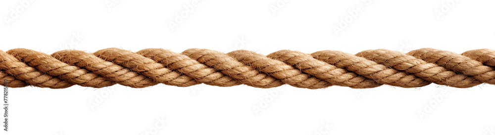 Close-up view tightly coiled natural fiber rope, cut out Close-up view tightly coiled natural fiber rope, cut out