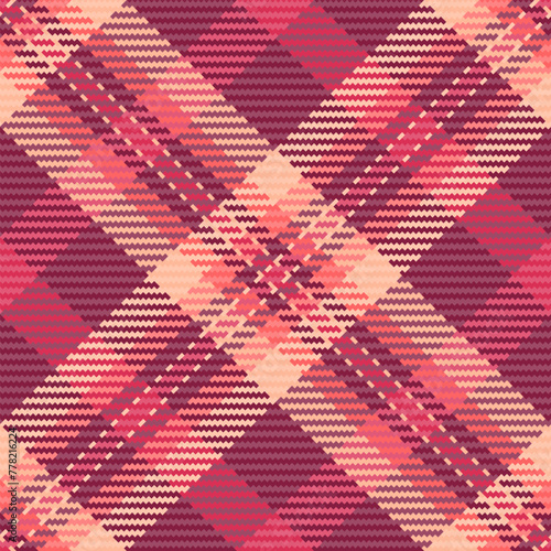 Marketing tartan plaid vector, net check textile seamless. Lovely pattern texture background fabric in pink and red colors.