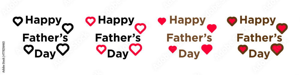 Icon Celebrating Fathers Day with Tie and Festive Greetings Icon Celebrating Fathers Day with Tie and Festive Greetings