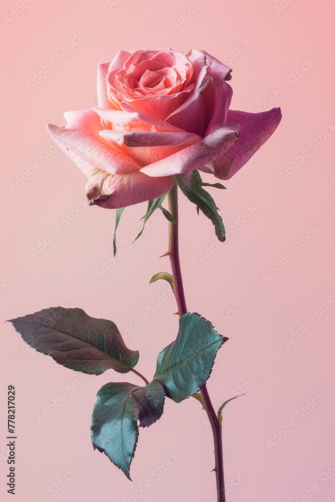 Fototapeta premium Minimalism rose pattern for background