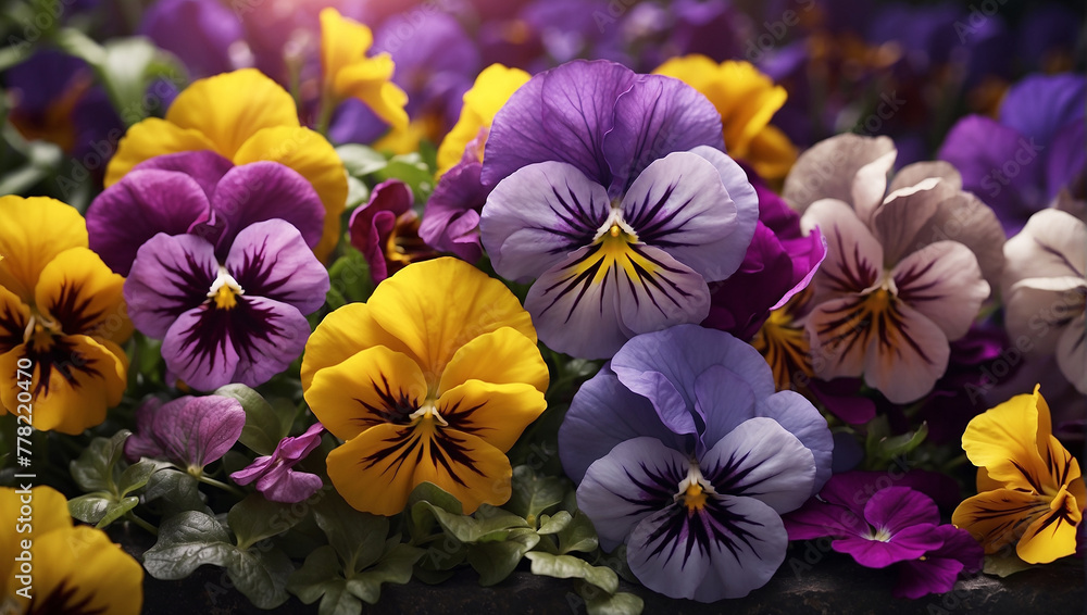 pansy flower with a beautiful look pansy flower with a beautiful look