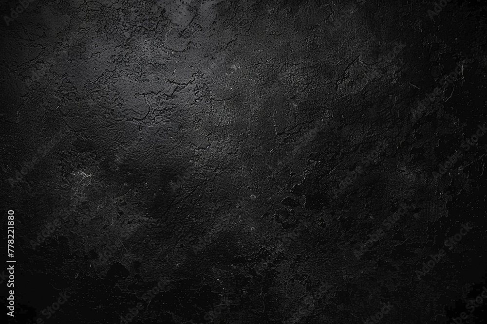 Naklejka premium Black Grunge Background with Dark Gray Texture and Space for Text or Design, Abstract Black Wallpaper Pattern or Backdrop