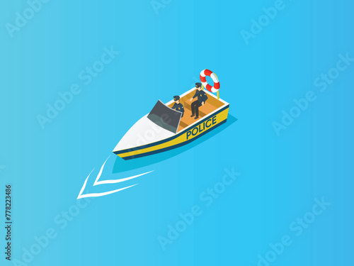 Water police coast guard ship