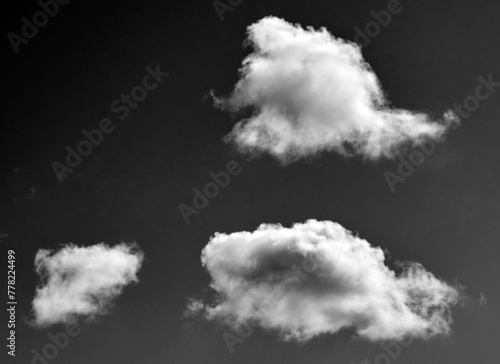 Black and white clouds in the sky background