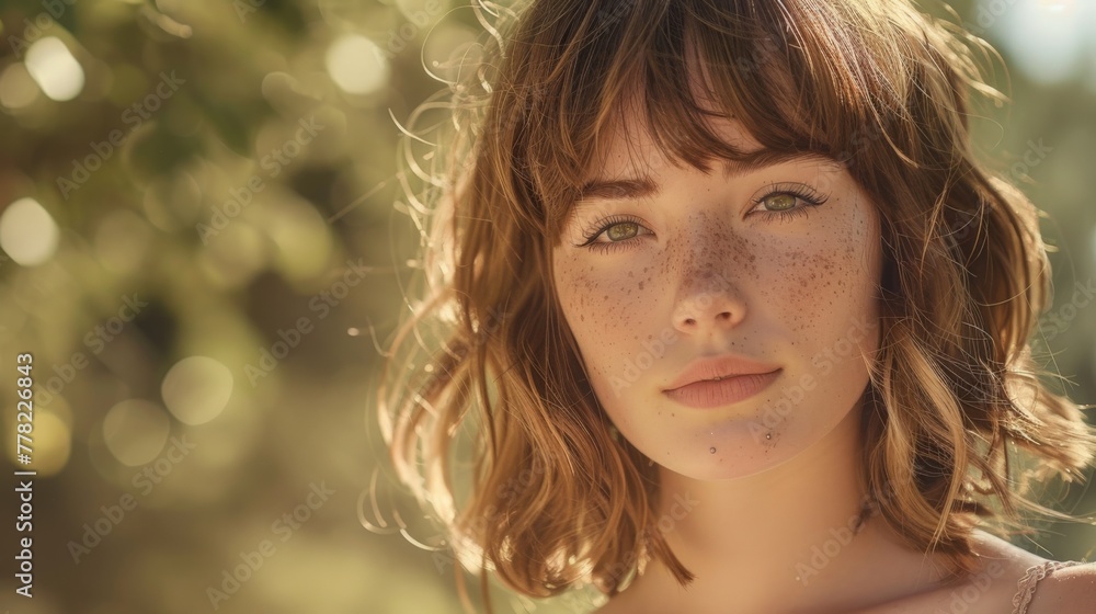 Woman With Freckled Hair and Eyes Woman With Freckled Hair and Eyes