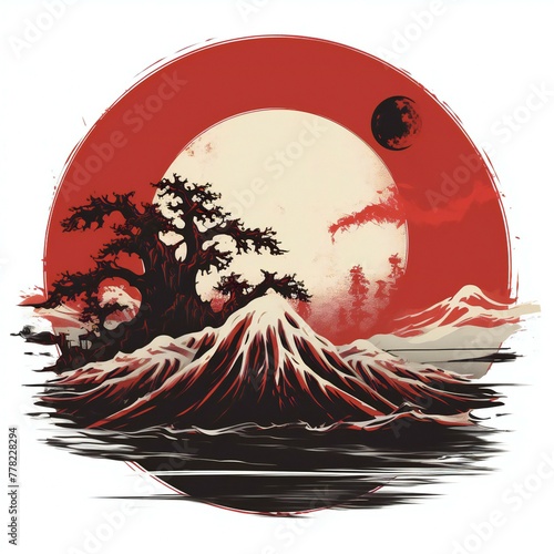 rising sun logo illustration