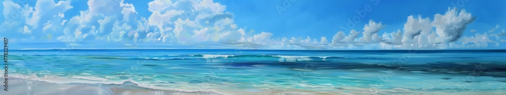 Waves Crushing on a Beach Painting