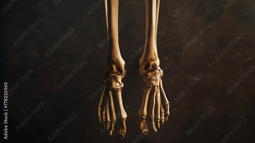 Human Skeleton Tibia and Fibula Bone Anatomy with space for text ...