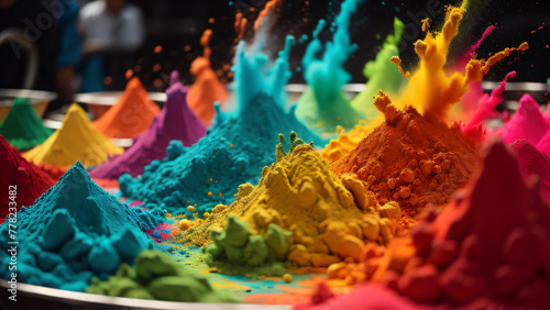 colorful powder 