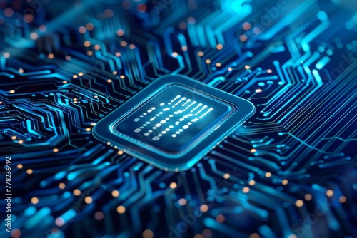 Revolutionizing Computing: Futuristic Chip on Circuit Board