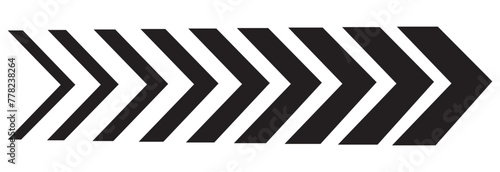 Dynamic moving arrow symbol. isolated on white background. Vector illustration photo
