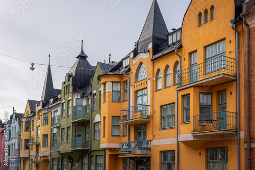 Colorful Houses in Helsinki's Eira District: A Haven of Art Nouveau Architecture
