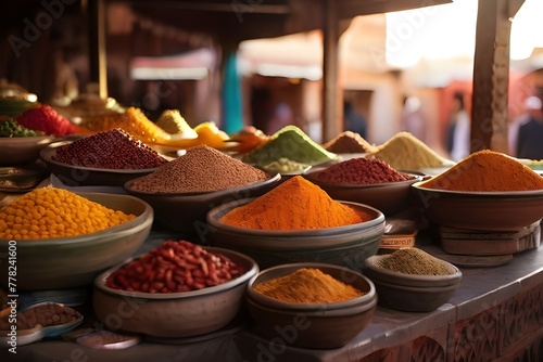 spices in the market. Generated AI