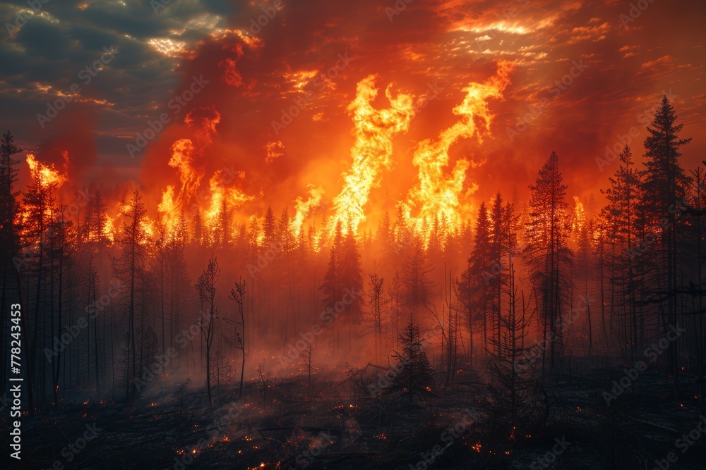 Massive wildfire wreaks havoc on forest ecosystem
