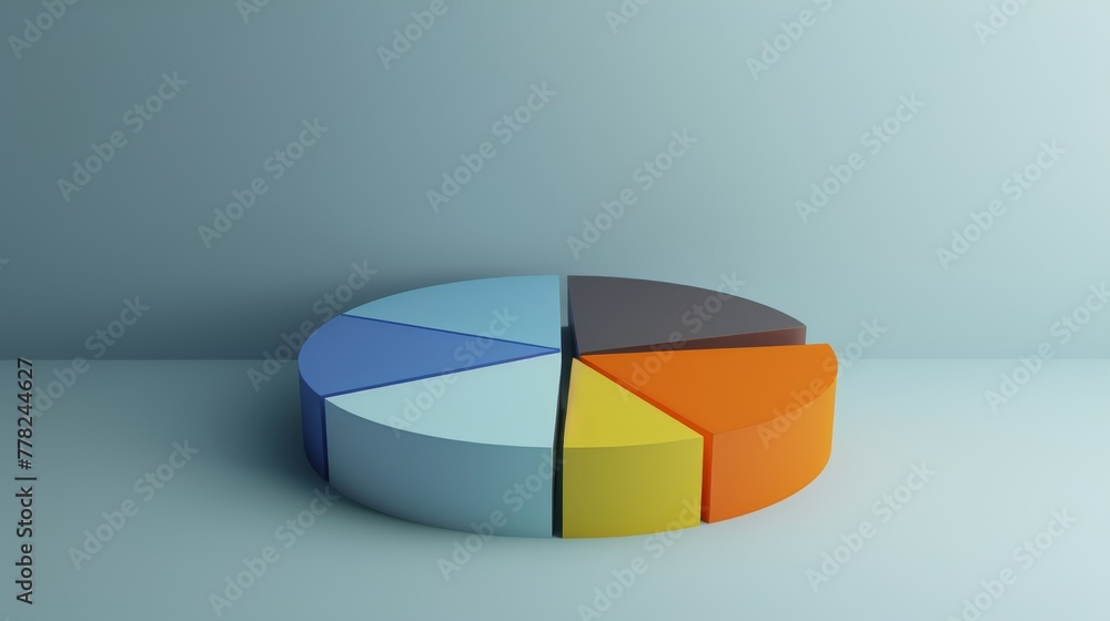 Obraz premium Emergency Fund Visualization Pie chart illustrating the recommended allocation of an emergency fund into different liquidity tiers hyper realistic