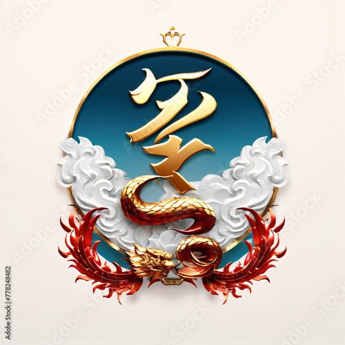 Dragon zodiac sign. Astrological horoscope. Vector illustration