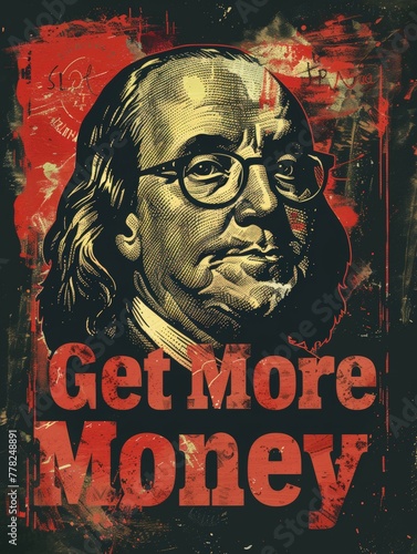 Retro Ben Franklin Wealth Poster