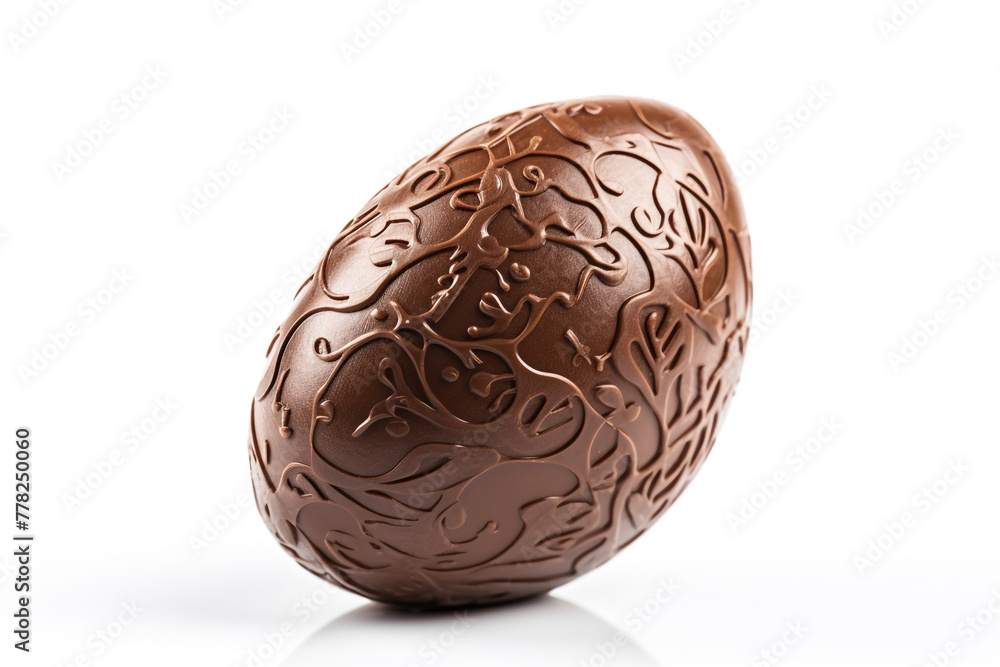 Chocolate Easter egg, isolated on a white background сreated with Generative Ai Chocolate Easter egg, isolated on a white background сreated with Generative Ai