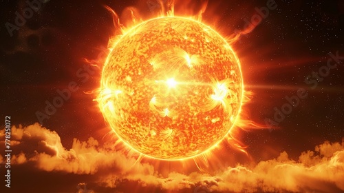 Emitting intense rays of light and heat, the super sun is a massive celestial body that dominates the solar system