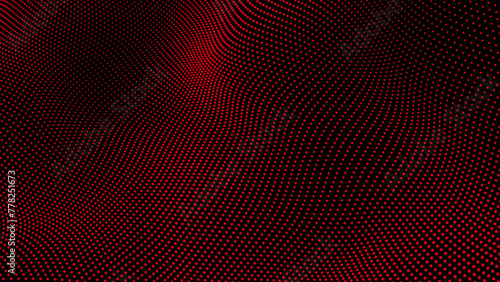 Abstract dynamic red dots with black background connection network.Motion modern animation background Black and white modern abstract animated simple minimal pattern background 4k.