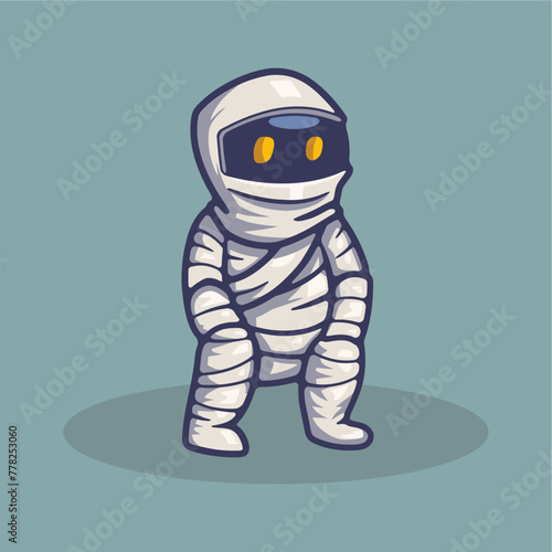cute mummy cartoon vector ill...