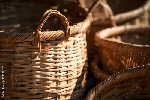 Basket made from natural materials, natural basket, basket