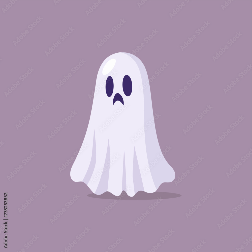 Fototapeta premium evil ghost flat vector illust...
