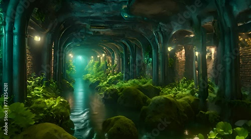 Reclaimed by Nature, A Flooded Tunnel Becomes a Green Oasis photo