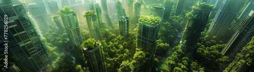 Nanotechnology enabling Artificial Photosynthesis depicted in a futuristic photo