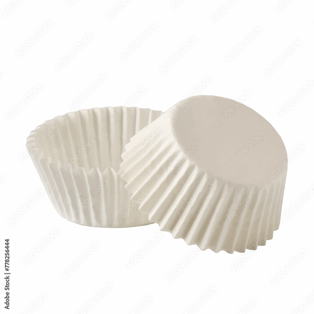 White paper baking forms for muffins White paper baking forms for muffins