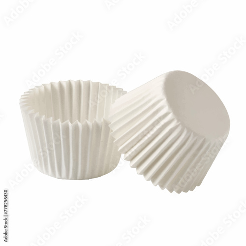 White paper baking forms for muffins