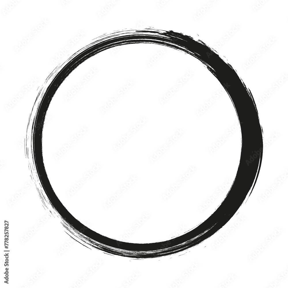 Grunge circle frame. Grunge circle drawn with brush strokes. A circle drawn in ink. Grunge circle frame. Grunge circle drawn with brush strokes. A circle drawn in ink.