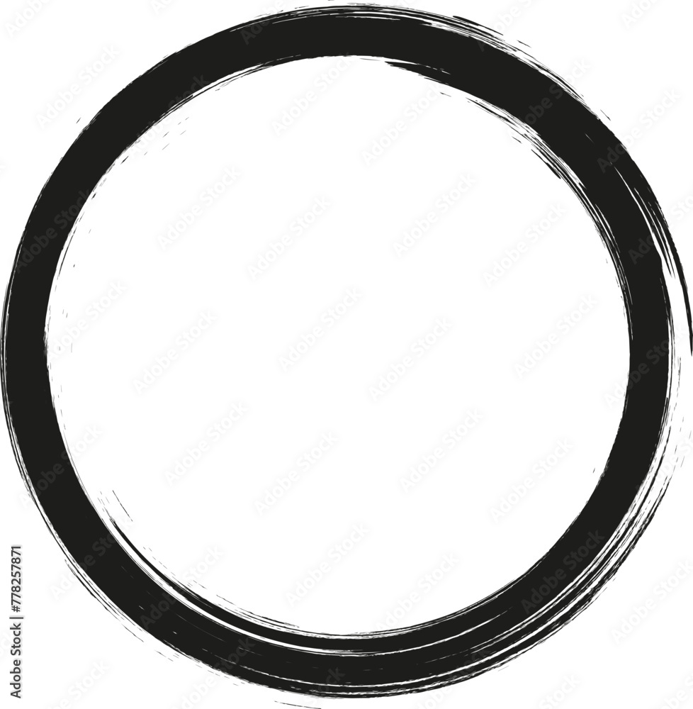 Grunge circle frame. Grunge circle drawn with brush strokes. A circle drawn in ink. Grunge circle frame. Grunge circle drawn with brush strokes. A circle drawn in ink.