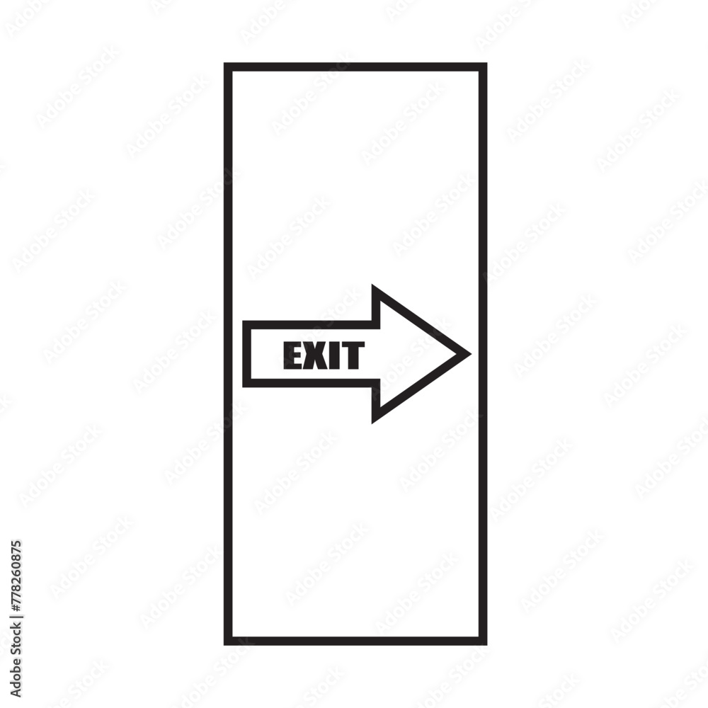 The exit icon. Logout and output, outlet, out symbol. Vector logo. Vector illustration. EPS 10 The exit icon. Logout and output, outlet, out symbol. Vector logo. Vector illustration. EPS 10