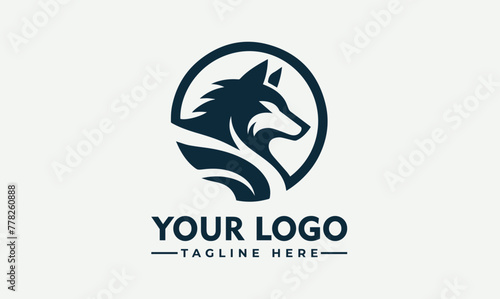 Wolf vector logo design Vintage Wolf logo vector for Business Identity