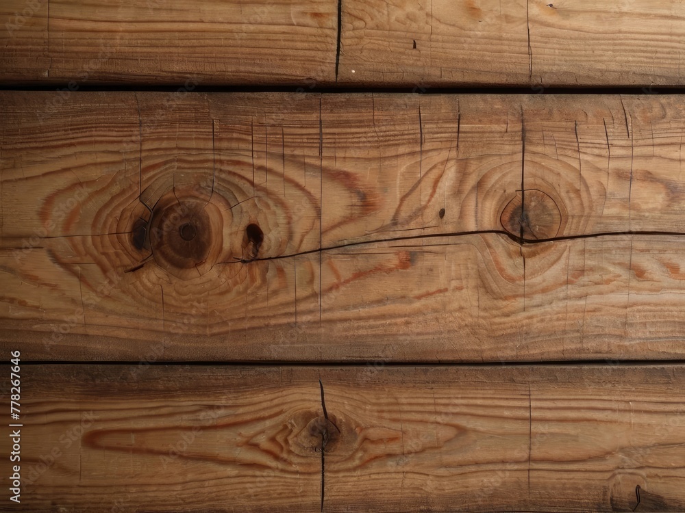 Fototapeta premium Weathered pine grain wood template with horizontal lines.