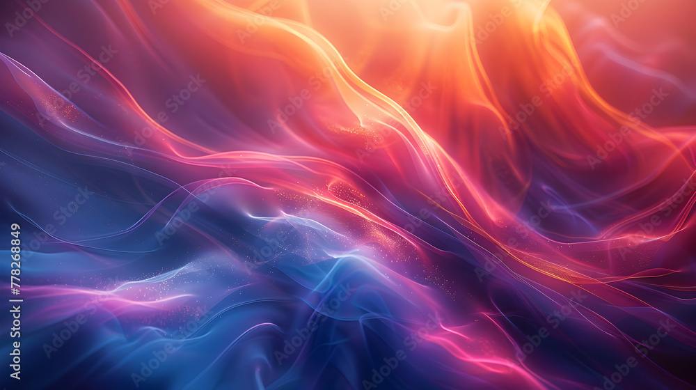 Fototapeta premium Abstract Futuristic Dark Background with Neon Lights