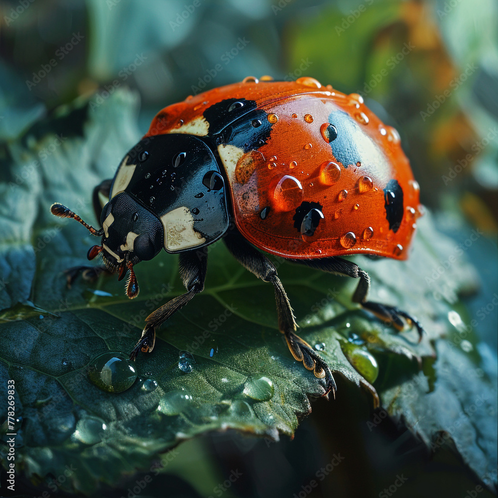 Obraz premium ladybird on a leaf