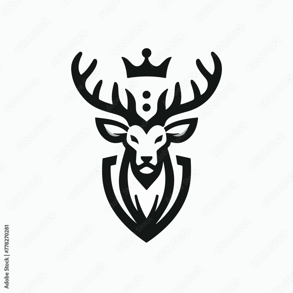 Deer vector logo image with the beauty of its horns Deer vector logo image with the beauty of its horns