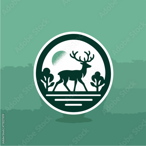 Deer vector logo image with the beauty of its horns