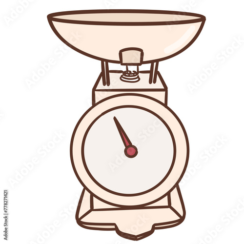 shop weight scaling_food weight illustration