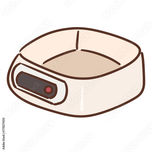 pet food weight scale_pet food dish illustration